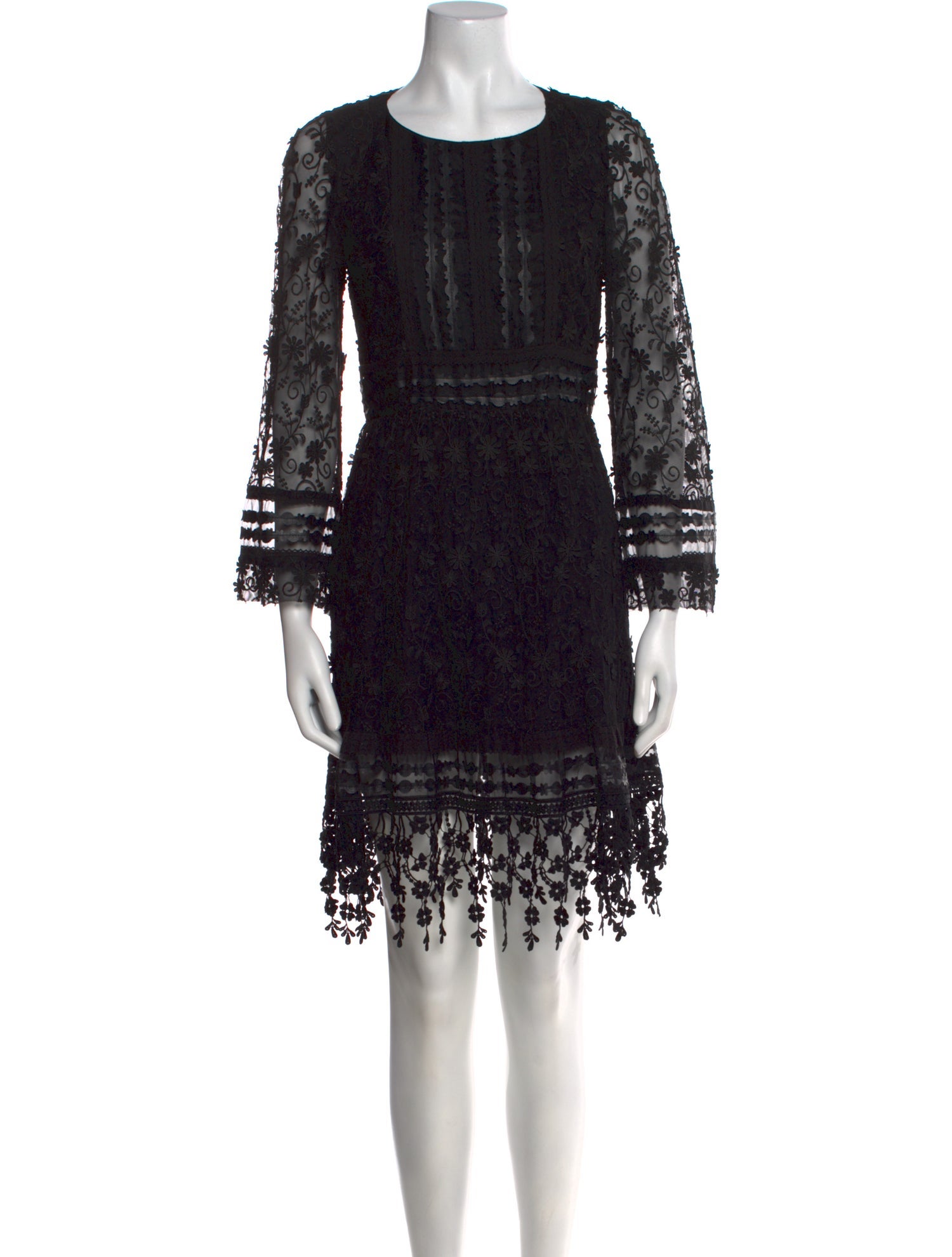 Anna Sui Lace Pattern Knee-Length Dress